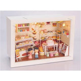 Dollhouse miniature in Frame Box (13801A), Happy Cake house with Music