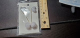 Grey Heart & Ball Earrings A2-3