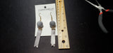 Grey Bead & Ribbon Earrings A2-6