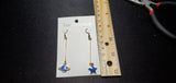 Blue Saturn & Star Pendant Earrings B1-3