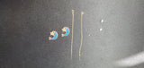 Blue Moon & Star Pendant Earrings B2-2