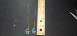 Blue Moon & Star Pendant Earrings B2-2