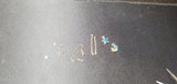 Blue Cat on the Moon & Star Pendant Earrings B2-4