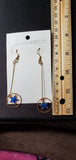 Blue Star & Ring Pendant Earrings B2-3