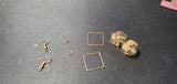Square Hoop & Leopard pompom D1-1