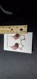 Pink pompom & Star Hoop Earrings D2-3