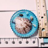 Badge shaped coaster resin