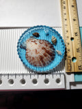 Badge shaped coaster resin