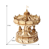 Modern 3D Wooden Puzzle-Non Animals TG404 Merry-Go-Round