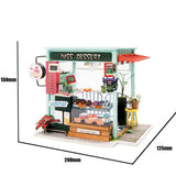 Robotime DIY Mini Dollhouse Building Model Home Decoration toys Ice Cream Station DGM06
