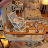 Hoomeda 13846 Sweet Words DIY House With Furniture Music Light Cover Car Miniature Model Gift Decor