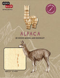 IncrediBuilds Animal Collection Alpaca 3D Wood Model and Booklet
