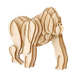 IncrediBuilds Animal Collection Gorilla 3D Wood Model and Booklet