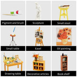 DIY Dollhouse Kit-Ada's Studio with LED light DG103