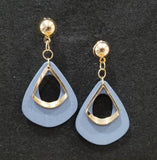 Grey Raindrop Earrings A1-5