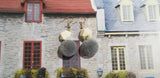 White Bead & Grey Pompom Earrings D2-4