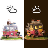 Robotime DIY Mini Dollhouse Building Model Home Decoration toys Happy Camper DGM04