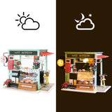 Robotime DIY Mini Dollhouse Building Model Home Decoration toys Ice Cream Station DGM06