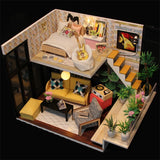 Hoomeda M031 Cynthia's Holiday DIY House With Furniture Music Light Cover Miniature Model Gift Decor Models