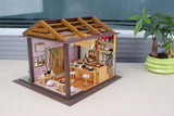 Hoomeda diy doll house miniatures wooden toys 13827 Sakura sushi shop for kids gift