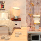 Hoomeda M030 Enjoy The Romantic Europe DIY House With Furniture Music Light Cover Miniature Decoration Intelligence Children Toy Gift