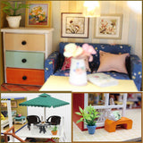 Hoomeda 13842 Container Home B With Music Cover Light DIY Dollhouse Kit 3D Japanese Style