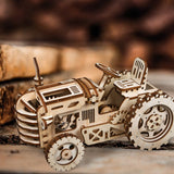 3D Puzzle Movement Assembled Wooden Tractor - LK401 NEW