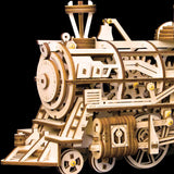 Mechanical Gears 3D Puzzle Movement Assembled Wooden Locomotive - LK701 NEW