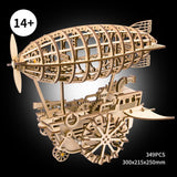 3D Puzzle Movement Assembled Wooden Air Vehicle - LK702