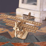 Modern 3D Wooden Puzzle-Non Animals TG301 Bi-Plane