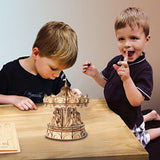 Modern 3D Wooden Puzzle-Non Animals TG404 Merry-Go-Round