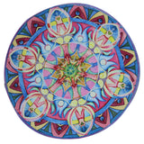 Flowers Round Beach Towel Yoga Picnic Blanket Bedspread Printed Beach Towel