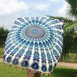 Round Hippie Tassel Tapestry Beach Throw Mandala Towel Yoga Mat Bohemian
