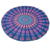 Round Hippie Tapestry Beach Throw Roundie Mandala Towel Yoga Mat Bohemian