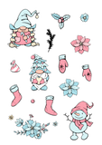 colourful Gnome Christmas stickers