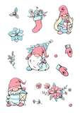 colourful Gnome Christmas stickers