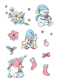 colourful Gnome Christmas stickers