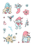 colourful Gnome Christmas stickers